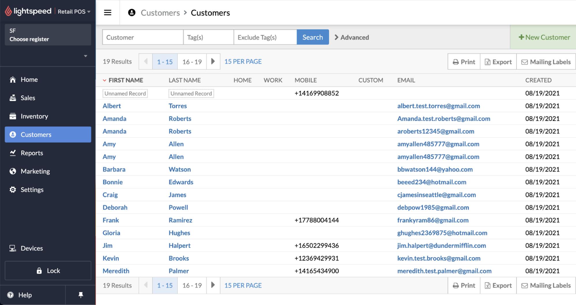 从 Lightspeed 迁移到 Shopify-如何导出零售客户数据？